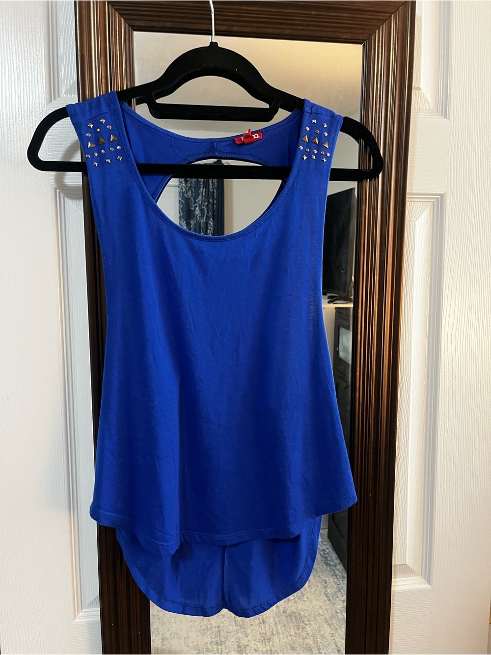 Bongo blue studded tank top